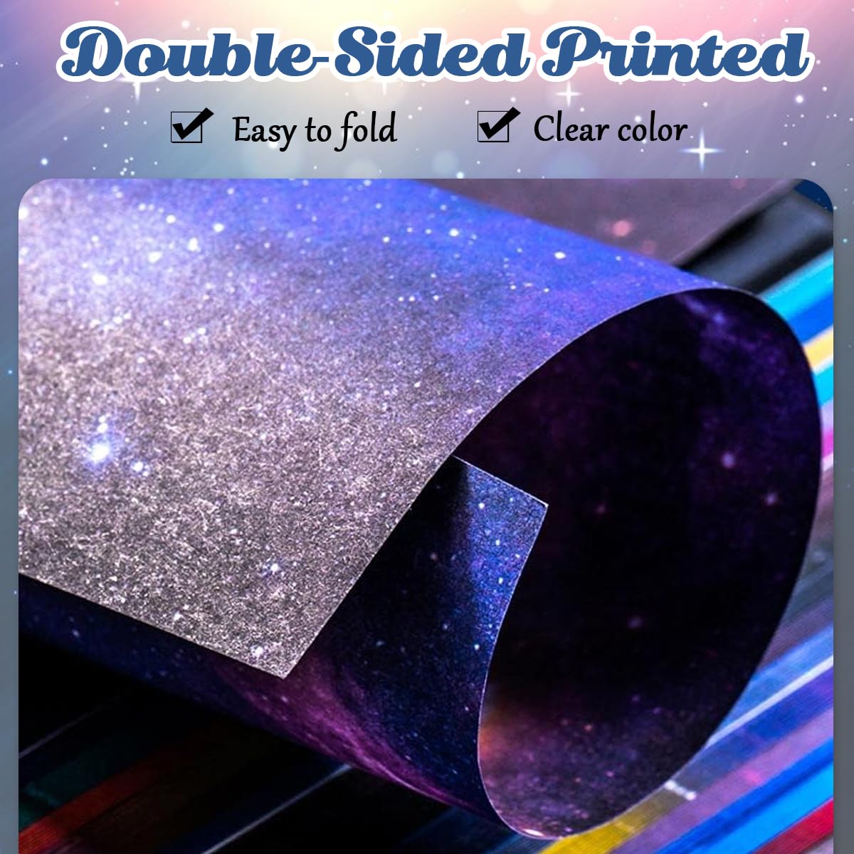 HASTHIP Origami Paper for Arts and Crafts with 12 Galaxy Designs 100 Sheets 6x6 in | Easy Folding for Kids and Adults