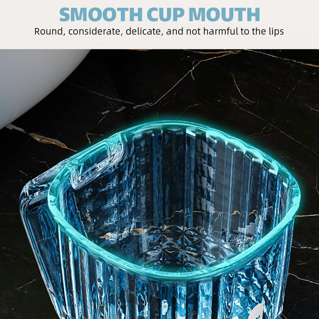 HASTHIP Toothbrush Holder Cup Pack of 2 for Bathroom Use with Inverted Drying Design | Clear PP Rinse Cups