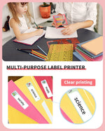 HASTHIP® Label Maker, Wireless Mini Lable Printer Machine, Portable Thermal Sticker Printer with Multiple Templates, Label Marker for Kitchen