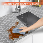 HASTHIP Cabinet Liner Mat for Shelves and Drawers with Trim to Fit 45cm x 300cm PVC Waterproof Grey