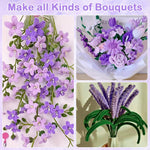 HASTHIP 250Pcs Pipe Cleaners Craft Kit with Artificial Stamens & Floral Tape