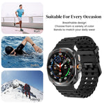 Compatible with Samsung Galaxy Watch 7 Ultra Band 47mm, Silicone Sport Strap Marine Bands for Galaxy Watch Ultra 2024 Men Women
