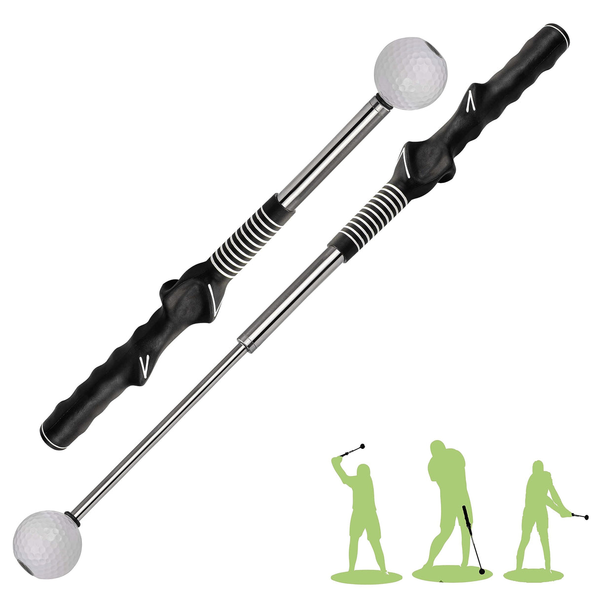HASTHIP® Entrenador de Swing de Golf Retráctil para Diestros,Grip Trainer Ergonómico para Calentamiento y Práctica Interior,Herramienta Portátil Entrenamiento y Accesorio Duradero