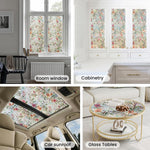 HASTHIP Privacy Glass Window Film for Home and Office with Static Cling 45cm x 2m | UV Resistant Floral Design