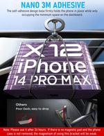 Mag-Safe Car Phone Mount & Stand, 360° Rotatable Holder for iPhone 15/14/13/12 - Strong Magnet, Hands-Free GPS, Zinc Alloy Design, Easy Self-Adhesive Installation for Office Kitchen Bedroom