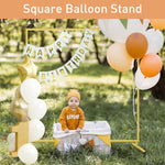 HASTHIP Square Balloon Arch Stand for Weddings and Parties featuring 200cm Iron Frame | Elegant Gold Backdrop Decoration