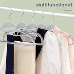 10pcs Plastic Clothes Hangers Dry Wet Hangers Space Saving Clothes Hangers, Durable Clothes Hangers with Non-Slip Pads, Clothes Hanger for Bedroom Closet Wardrobe for Shirts, Pants, Scarves