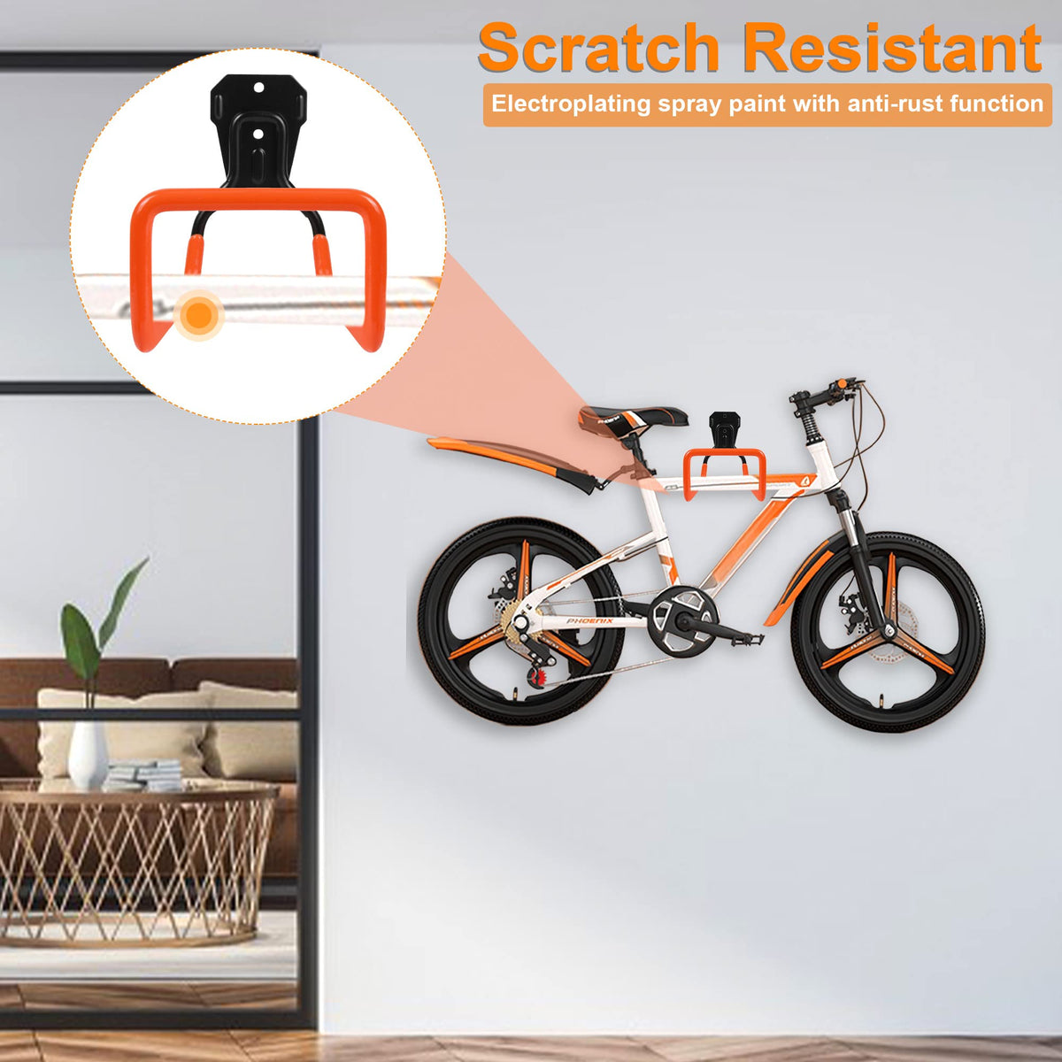 HASTHIP Metal Garden Hose Holder for Wall Mount with Screw Attachment | 2Pcs Orange