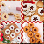 HASTHIP Christmas Cookie Cutter Set for Holiday Baking with 11 Shapes and Wavy Rim Design