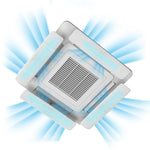 HASTHIP® 1Pcs Air Deflector for Ceiling AC Adjustable Clip-on Deflector for Ceiling Cassette Air Conditioner Universal Deflector Condensation Prevention Air Deflector Panel, 23.6x10.6 inches