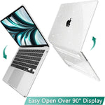 HASTHIP Laptop Cover for MacBook Air 13.6 inch with Clear Glitter Hard Shell | Anti Scratch Protection