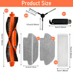 HASTHIP® Sweeping Robot Accessories Set Compatible for Robot Vacuum S10, Replacement Spare Parts Accessories, Main Side Brush Filter Mop Cloth.