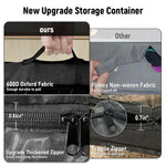 HASTHIP Under Bed Storage Organizer 32"x17"x6.3" with Wheels and Zip Cover in Black
