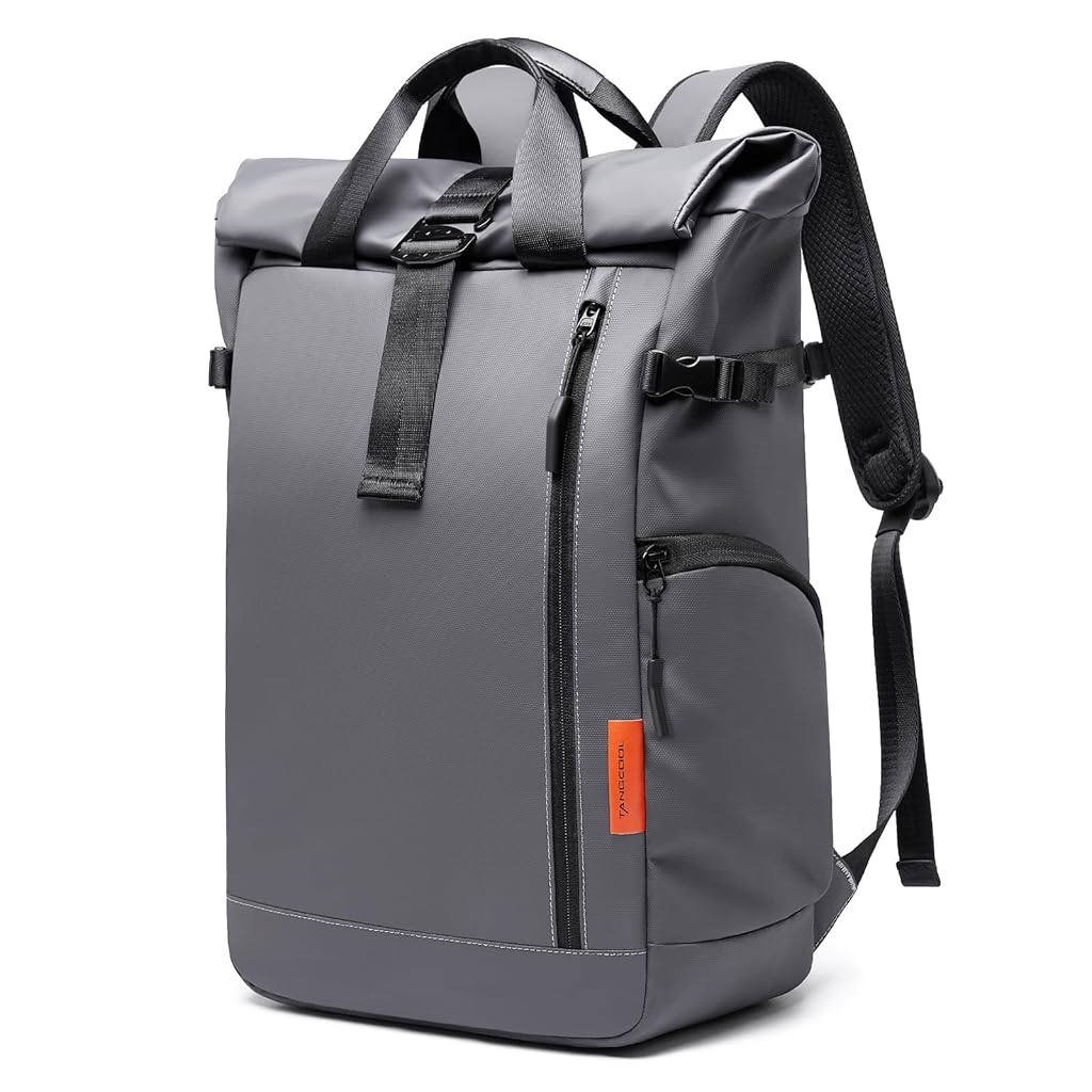 HASTHIP® Mochila de viaje enrollable para hombre y mujer, 15,6 pulgadas, 20-25 L, expandible, resistente al agua