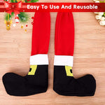 HASTHIP Christmas Chair Leg Covers 4PCS for Dining Room Furniture | 24cm x 20cm Non Slip Socks