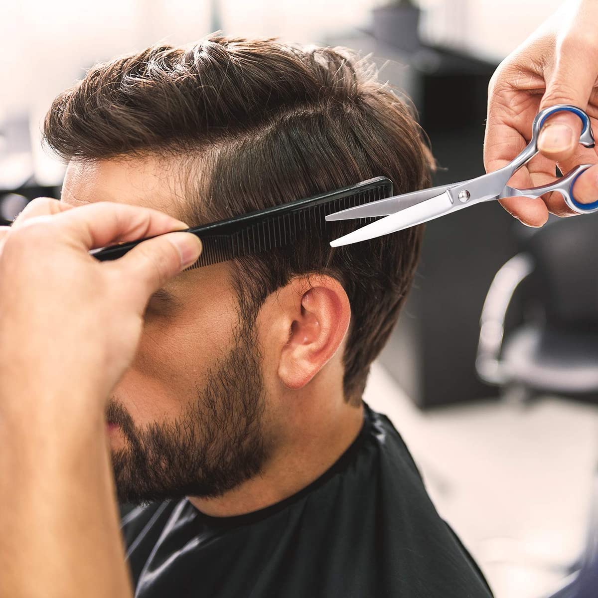 MAYCREATE® Scissors for Hair Cutting Kit Professional Hair Dressing Scissors Barber Salon with Storage Case, Hair Cutting Thinning Scissors Full Set for Men Women Adult Kids