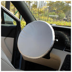 HASTHIP® Funda para Volante de Coche con Protección Solar, Cubierta Reflectante de Tela Plateada para Bloquear Calor y Rayos UV, Universal 42cm Compatible con Autos, Camiones y SUV, Antipolv