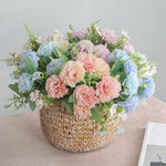 2Pcs Carnation Artificial Flowers for Vase Decoration Home Decor Items Plastic Flowers Decoration Fake Flowers for Home, Living Room, Festival, Party, Wedding Decor, DIY, No Vase or Basket