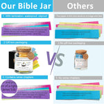 HASTHIP Bible Verse Jar with 90 Colored Notes for Daily Inspiration and Spiritual Guidance | Elegant Glass Gift for Faith and Positivity