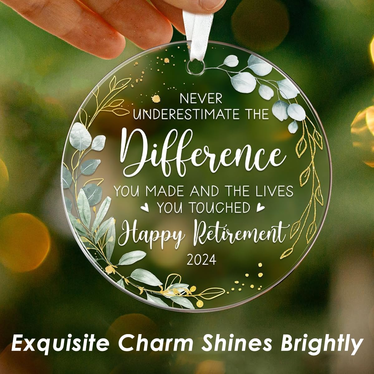 HASTHIP Retirement Gifts for Men and Women featuring 3.54 in Acrylic Ornament with Gift Box | Wall Hanging Keepsake for Coworker or Teacher