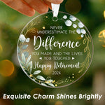 HASTHIP Retirement Gifts for Men and Women featuring 3.54 in Acrylic Ornament with Gift Box | Wall Hanging Keepsake for Coworker or Teacher