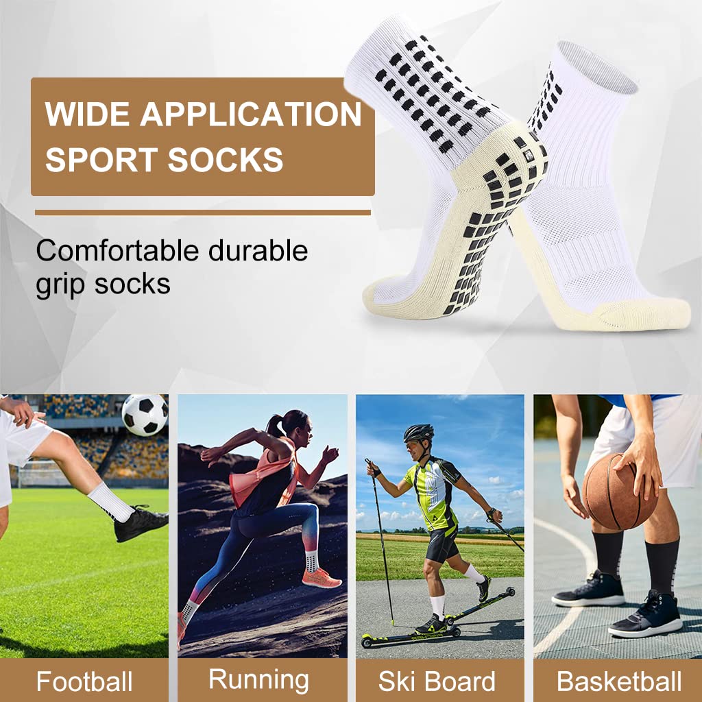 HASTHIP® 2 pairs of Men Women Athletic Socks, for Badminton Soccer Running Gym & Indoor Training, Hi-Tech Performance Rubber Anti-Slip and Thicken Cushion Sport Socks Ankle Length Socks