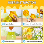 HASTHIP Fruit Fly Trap for Outdoor Use with 4 Entry Design | 2 Pcs Reusable Wasp Catcher