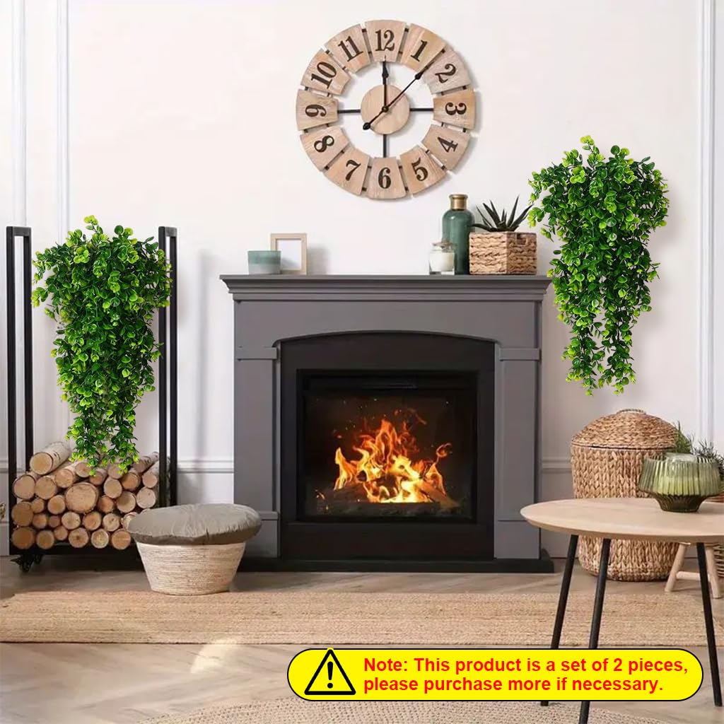 HASTHIP® Artificial Hanging Plants, Outdoor Artificial Plants Hanging Fake Plants Indoor Greenery Room Decor