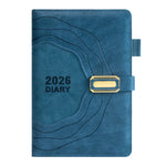 HASTHIP® 2026 Diary A5 Planner With Buckle Closure, Embossed Soft Blue PU Leather Cover, 320 Lined Pages Journal, Weekly & Monthly Organizer Notebook for Office & Personal Use