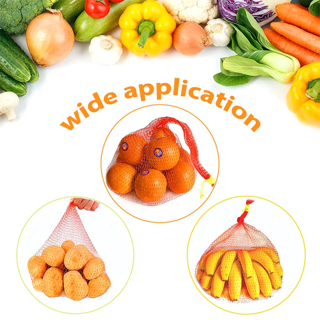 HASTHIP Hanging Watermelon Nets Bags for Trellis with Drawstring Closure 40CM 100pcs | Reusable Polypropylene Fruit Hammock
