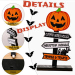 HASTHIP Halloween Desk Decor Set for Home and Office featuring 2pcs 5.5 in Pumpkin Ghost Ornaments