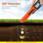 Serplex® Hand Metal Detector High Sensitivity Handheld Metal Detector with LCD Screen and Belt Holster 360° Search Probe Finds Gold Coin Silver Jewelry Waterproof Pinpointer (Battery NOT Included)