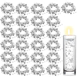 HASTHIP Pearl String for Floating Candles and Wedding Centerpieces 25pcs with 3mm and 8mm Gold Beads | Vase Filler and DIY Décor