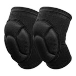 ZIBUYU® Knee Cap for Men and Women Thickened Anti-Collision Cushion Brace for Knee Pain Pad Knee Support Pain Relief Products Knee Guard Knee Pads for Running, Walking, Gym, Free Size (Black) - 1 Pair