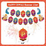 HASTHIP Happy Diwali Banner for Home and Porch Decoration featuring Gold Letter Design | Ideal for Festival of Lights and Deepavali Celebrations