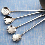HASTHIP Coffee Spoon Set for Kitchen and Desserts featuring 8pcs 18cm Silver Stainless Steel Design