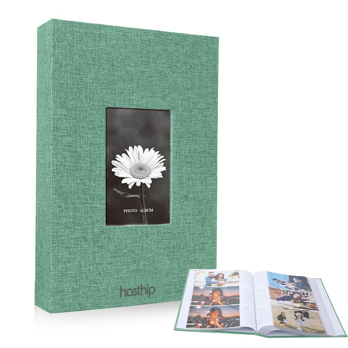 HASTHIP Photo Album for 4x6 Photos with 300 Pockets and Acid Free Pages | Linen Memory Book