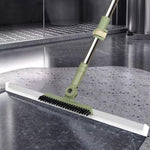 HASTHIP Window Squeegee Cleaner for Glass and Floor with 27.56–43.31 in Steel Pole featuring 180° Rotatable Head | Includes 2 Microfiber Attachments