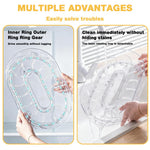 HASTHIP® Turntable Refrigerator Drink Organizer Rack,Beverage Holder for Cans & Bottles, Space-Saving Fridge Storage Shelf