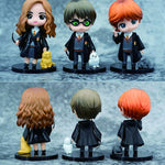 HASTHIP Action Figures Set for Desk Decoration with 6PCS Featuring Harry Hermione Ron | 10 cm Collectible Showpiece