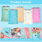 HASTHIP Gift Bags for Parties and Children's Day with Star Print 50 Pcs 33x18cm | 5 Colors