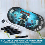 HASTHIP Foldable Metal Ashtray Tray for Hand Rolled Cigarettes with Work Table | Portable Maker for King Size and 1 1/4 Size