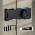 HASTHIP Cabinet Password Hasp Lock for Small Doors and Cabinets featuring 3 Digit Code | Zinc Alloy Black