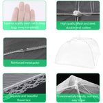 HASTHIP 4 Pack Food Cover Tents, 17 inch Pop-Up Mesh Food Covers Tent Umbrella, Reusable and Collapsible Screen Net Protectors for Outdoors Parties Picnics BBQs Keep Out Flies Bugs Mosquitoes