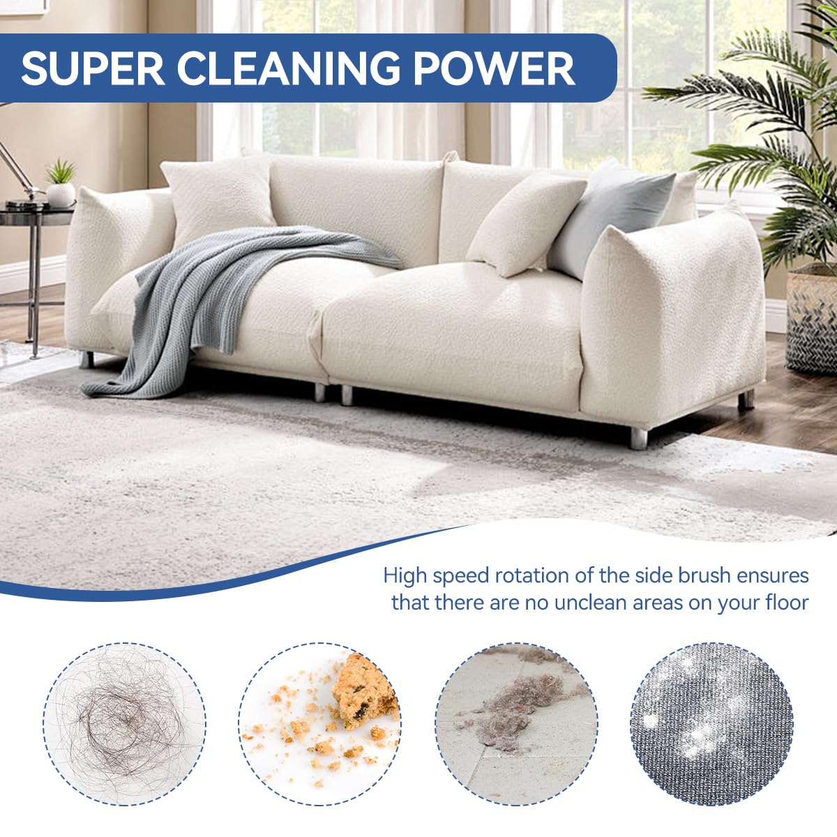HASTHIP Replenishment Kit for Ecovacs Deebot Y1 and Y1 Pro featuring 4 side brushes | gentle surface care