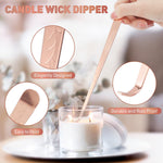 HASTHIP Candle Accessory Set with 17 cm Wick Trimmer and Curved Dipper for Scented Lovers | Stainless Steel 3 in 1 Tools