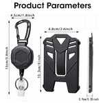 HASTHIP Retractable Keychain with 31.5 inch Metal Reel and Quick Release Carabiner | ID Badge Holder