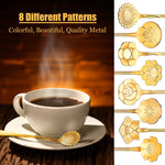 HASTHIP Flower Spoon Coffee Teaspoon Set for Tea and Sugar | 16PCS 410 Stainless Steel 11.9 cm