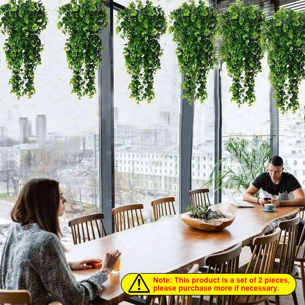 HASTHIP® Artificial Hanging Plants, Outdoor Artificial Plants Hanging Fake Plants Indoor Greenery Room Decor