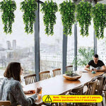 HASTHIP® Artificial Hanging Plants, Outdoor Artificial Plants Hanging Fake Plants Indoor Greenery Room Decor